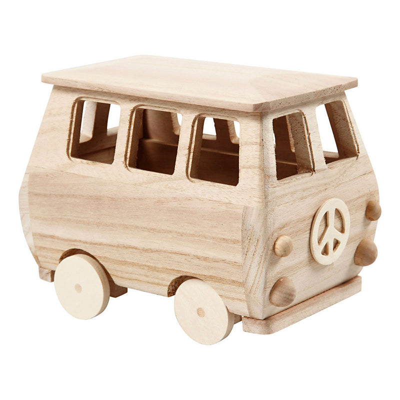 Creative Company Wooden Mini Bus, 17x10x13cm