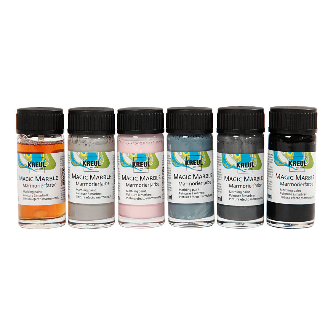 Creativ company magic marble verf pastelkleuren, 6x20ml