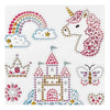 Creativ company diamant stickers eenhoorn, 1 vel