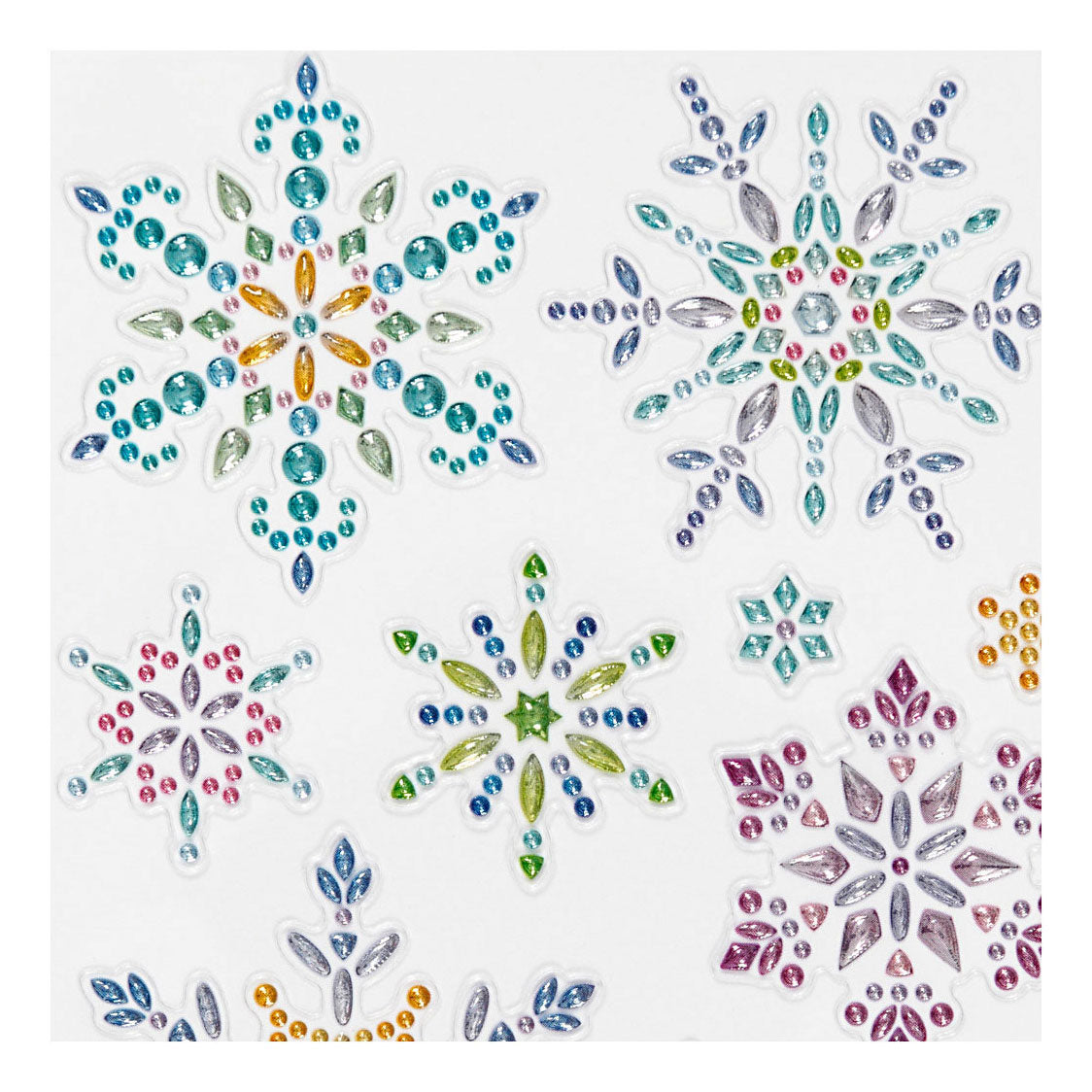 Creativ company diamant stickers ijskristallen, 1 vel