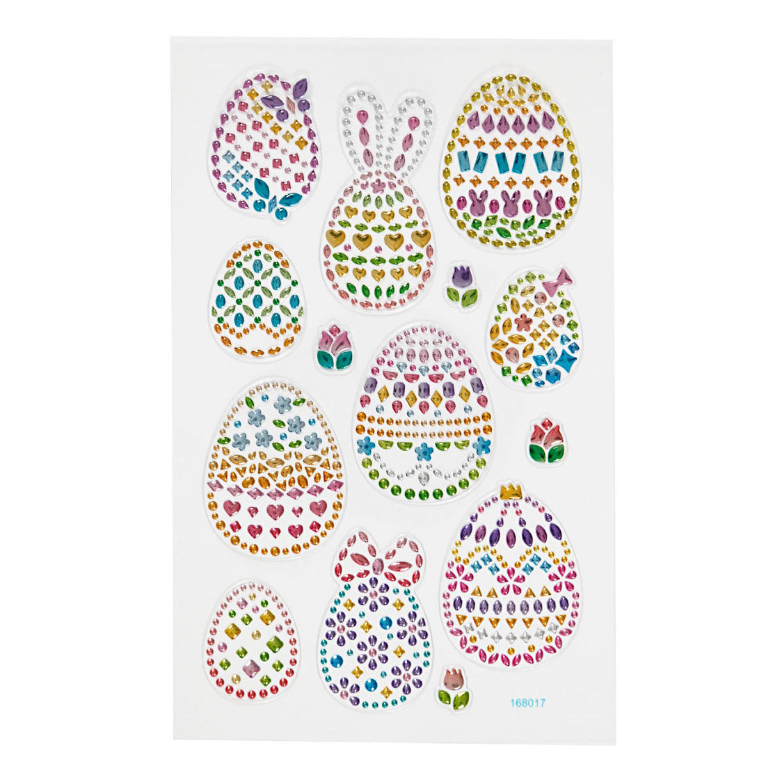 Creativ Company Diamond Stickers Uova di Pasqua, 1 foglio