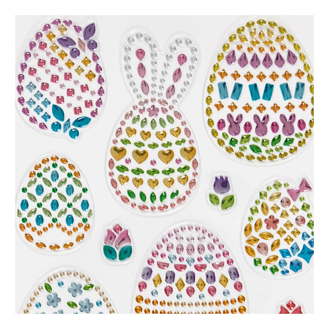 Creativ Company Pegatinas Diamante Huevos de Pascua, 1 Hoja