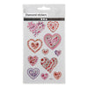 Creativ Company Diamond Stickers Corazones, 1 Hoja