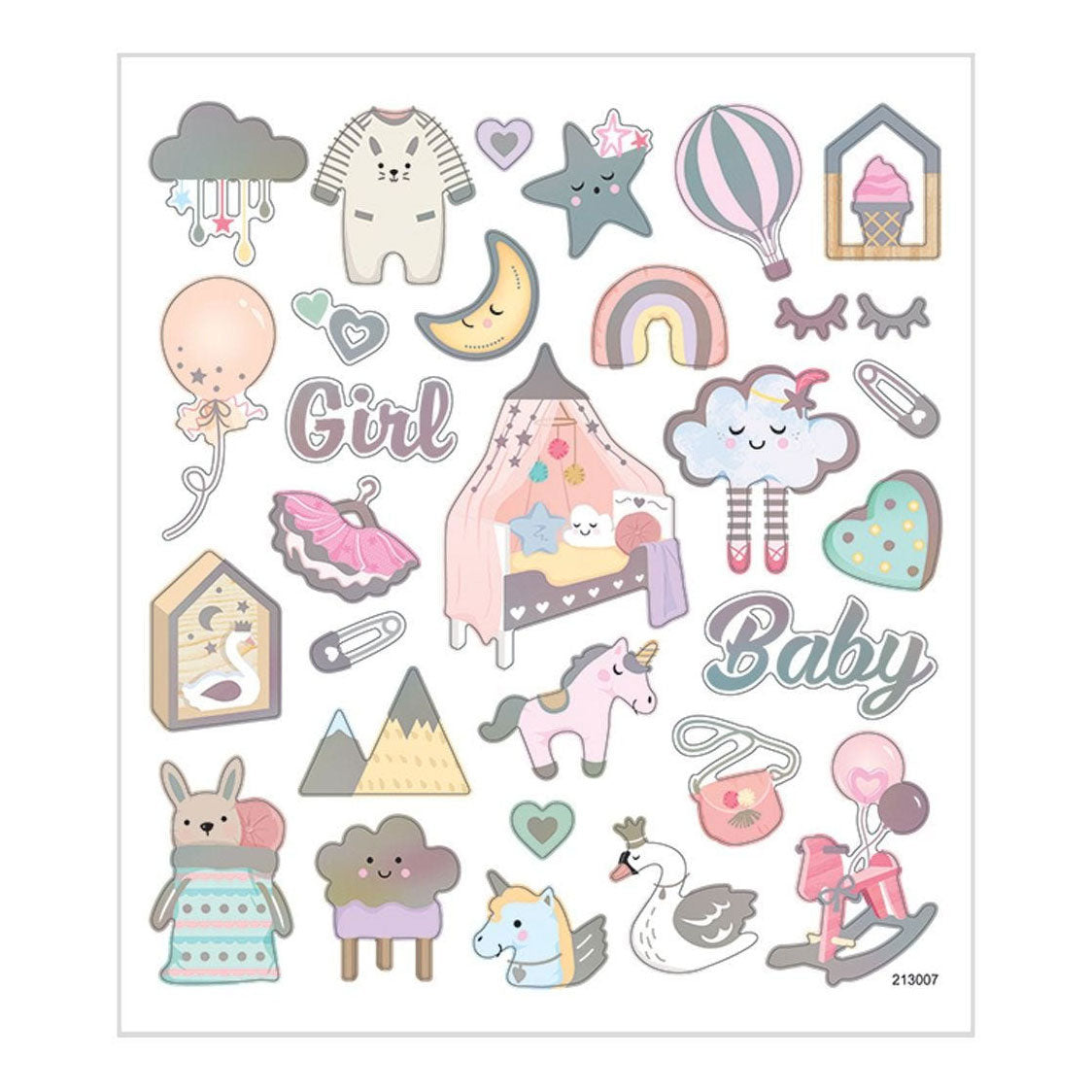 Adesivi Creativ Company Baby Girl, 1 foglio