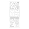 Creativ Company Stickers Zilver Love, 1 Vel