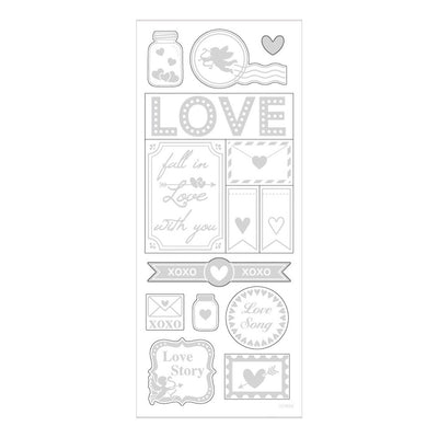 Creative Company Stickers Silver Love, 1 foglio