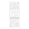 Pegatizas de creativ Company Silver Love, 1 hoja