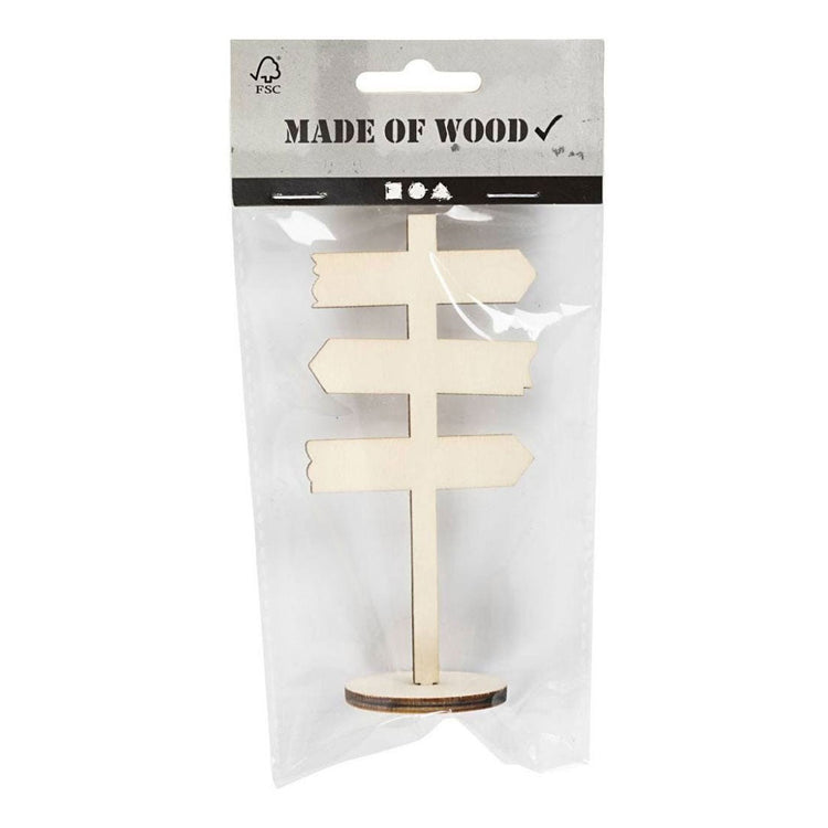 Flechas de placas de madera de Creativ Company a pie, 12 cm