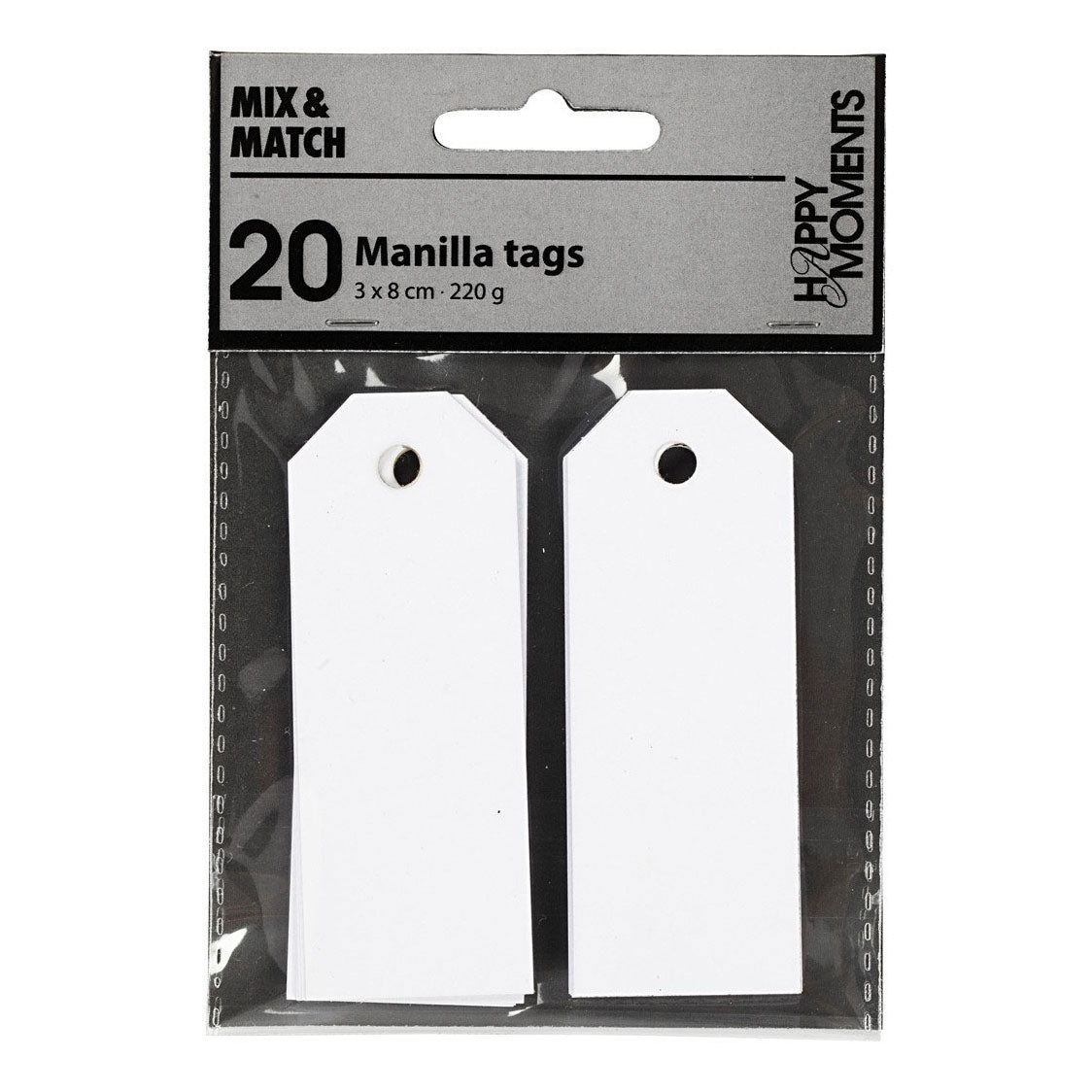 Creativ Company Etichette Manila bianche, 20 pz.