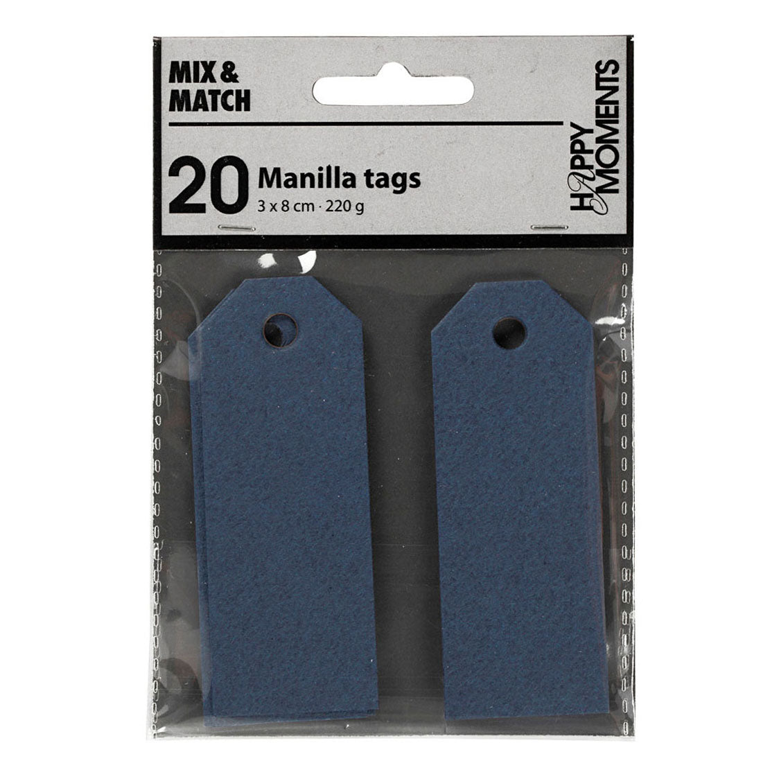 Creativ Company Etichette Manila blu, 20 pz.