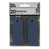 Creativ company manilla labels blauw, 20st.