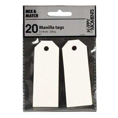 Creativ Company Manilla Labels Off-white, 20st.