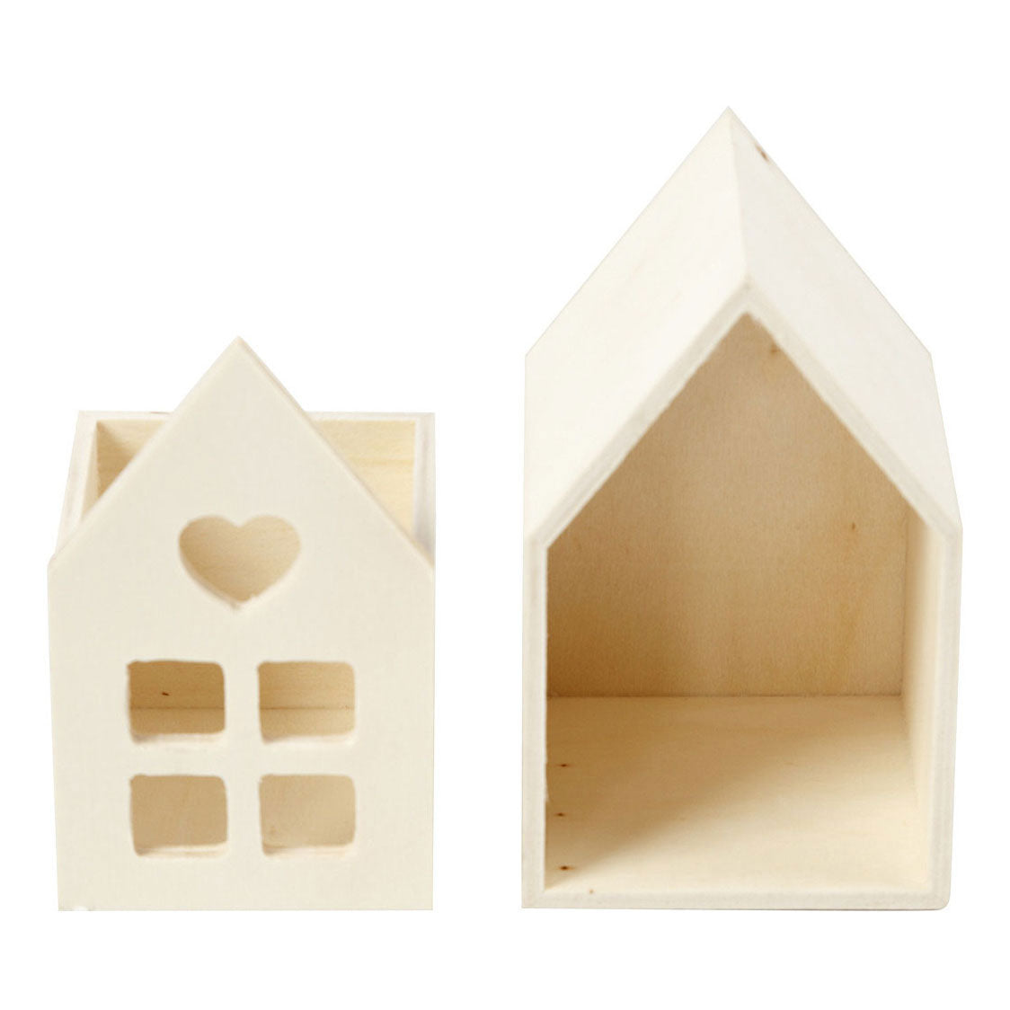 Creativ Company Wooden House con cajón, 10.8 cm