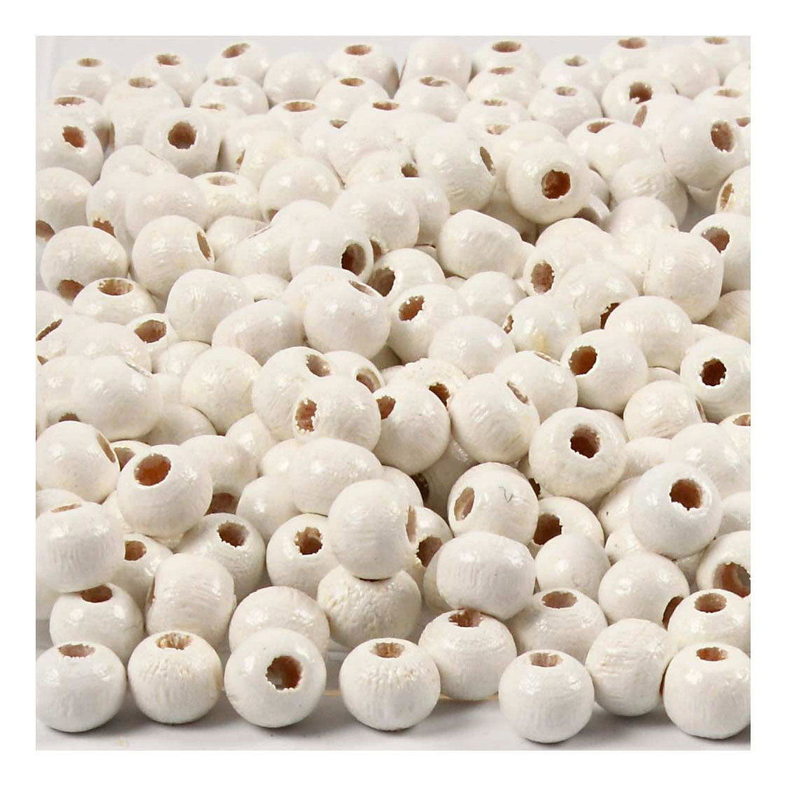 Creativ Company Cuentas de Madera Blancas, 150pcs.