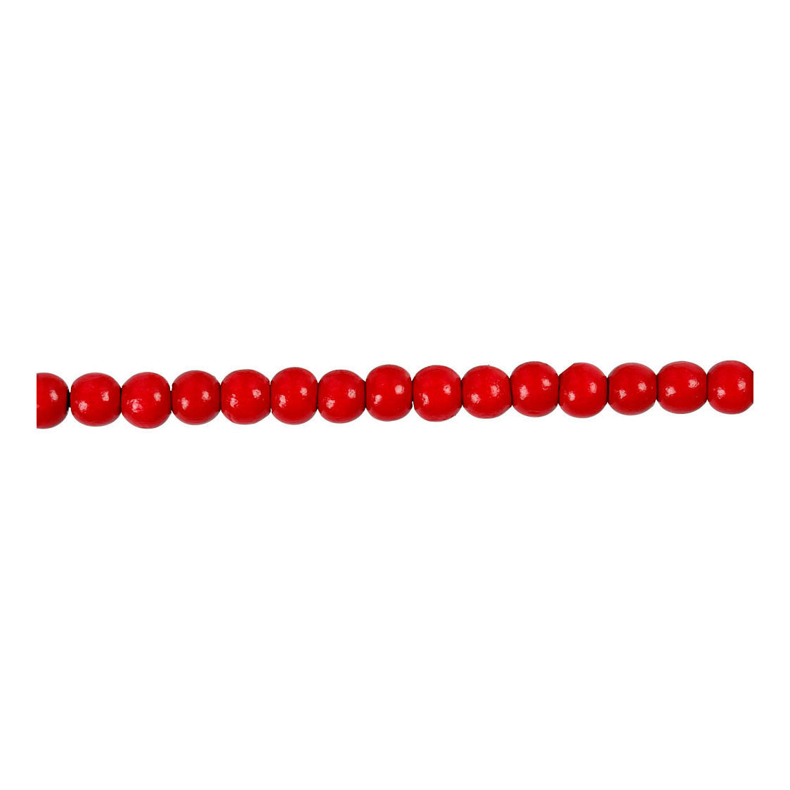 Creativ Company Perline di legno rosse, 150 pz.