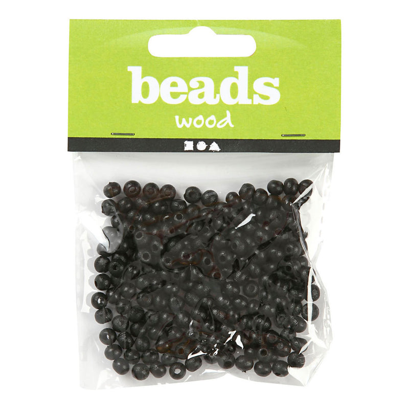 Creativ Company Wooden Beads Black, 150º.