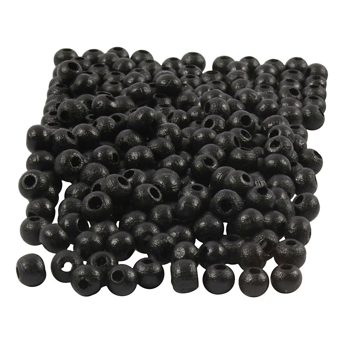 Creativ Company Perline di legno nere, 150 pz.