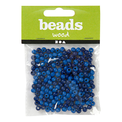 Creativ Company Perline di legno blu, 150 pz.