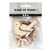Creativ company houten hanger vogel, set van 5 - afbeelding 2