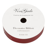 Cadeaulint, b: 18 mm, matt, rood, 25 m 1 rol - afbeelding 1