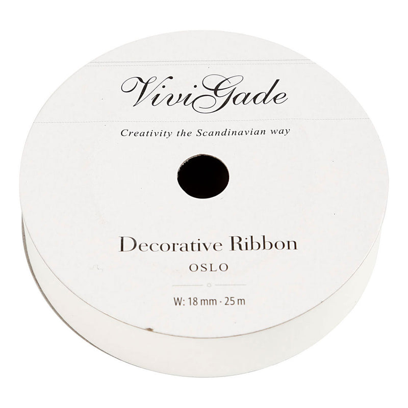 Creativ company cadeaulint, b: 18 mm, matt, wit, 25 m 1 rol