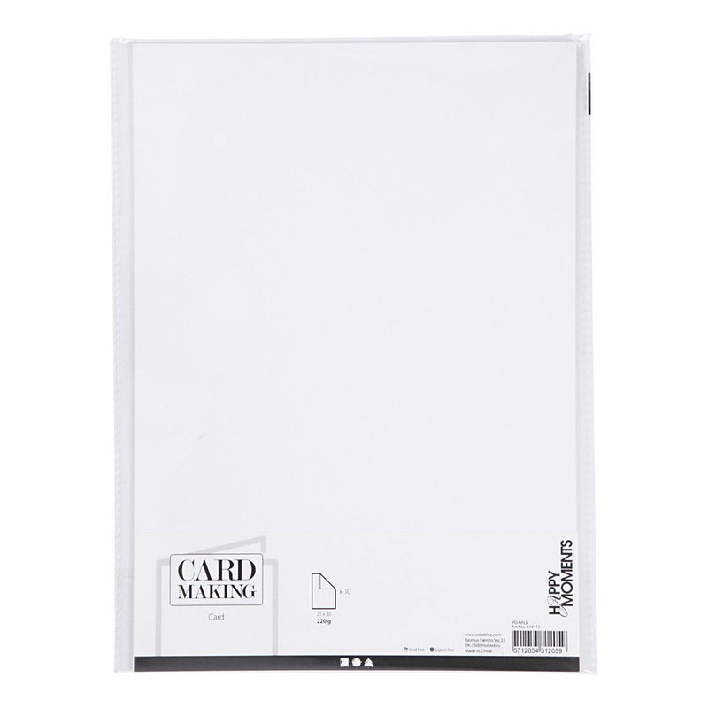 Creativ company karton, a4, vel 210x297 mm, 220 gr, off-white, 10 stuk 1 doos