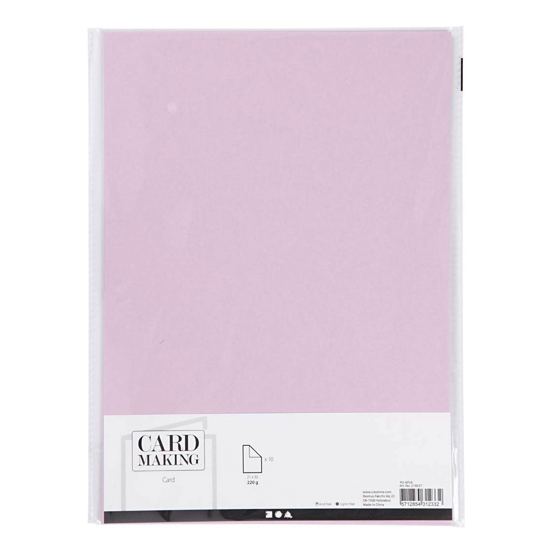 Creative Company Cardboard Light Purple A4 220G, 10st.