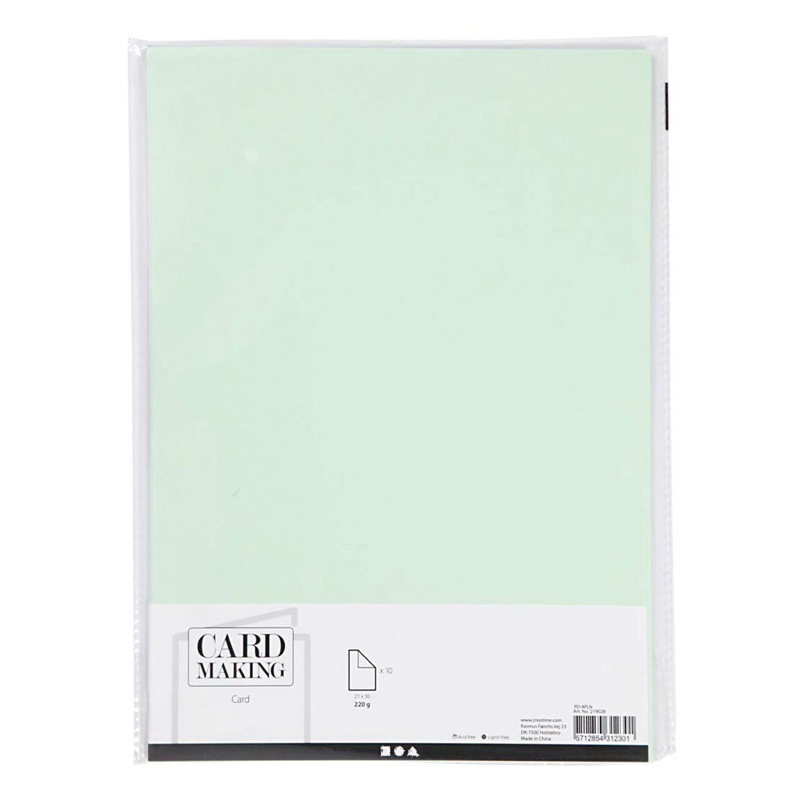 Creativ Company Cartone verde chiaro A4 220g, 10 pezzi.