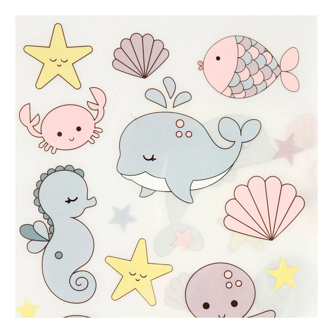 Creative Company Rub-on Stickers Ocean, 2 fogli