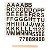 Creativ Company Adesivi a sfregamento lettere e numeri neri, 2 fogli