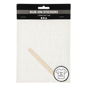 Creativ company rub-on stickers letters en cijfers wit, 2 vellen - afbeelding 2