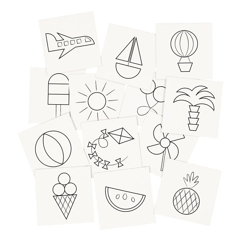 Creativ company memory kaarten, afm 7x7 cm, 400 gr, wit, 1 set