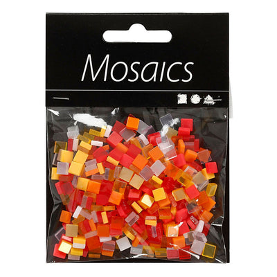 Creativ Company Mini Mosaico Rojo Naranja 5x5mm, 25 gramos