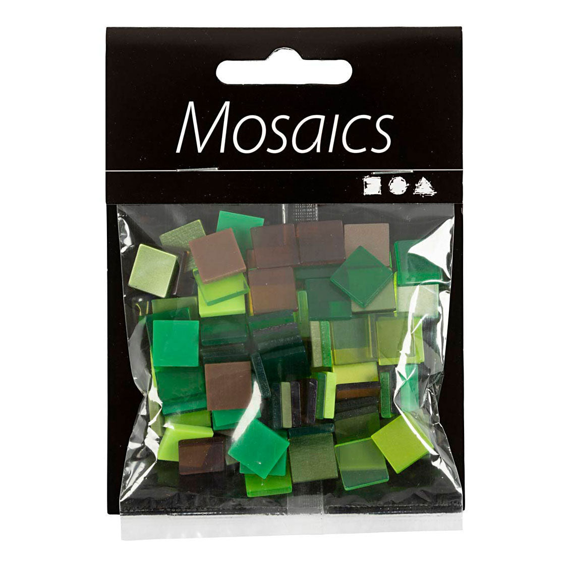 Creativ Company Mini Mosaico Verde Purpurina 10x10mm, 25 gramos