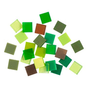 Creativ company mini mozaiek groen glitter 10x10mm, 25 gram - afbeelding 2