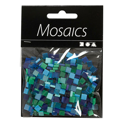 Creativ Company Mini Mosaico Azul Verde 5x5mm, 25 gramos