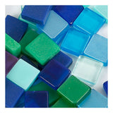 Creativ company mini mozaiek blauw groen 5x5mm, 25 gram - afbeelding 2