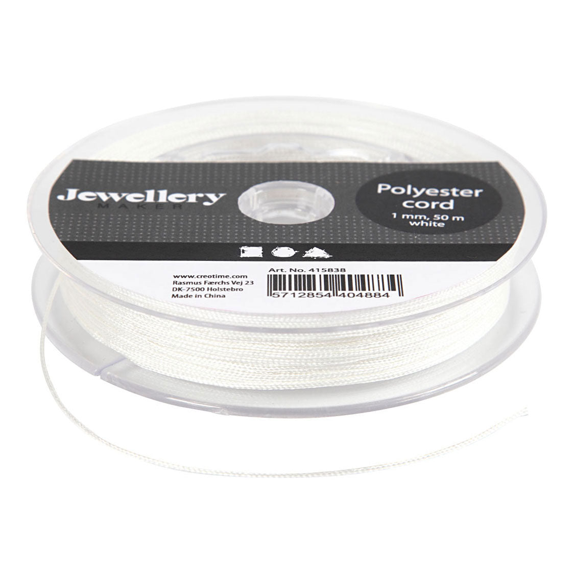 Creative Company Polyester Cord White, 50m
