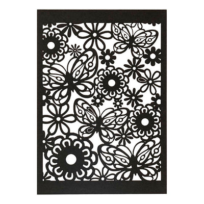 Creativ company patroonkarton, vel 10,5x15 cm, 200 gr, zwart, 10 stuk 1 doos