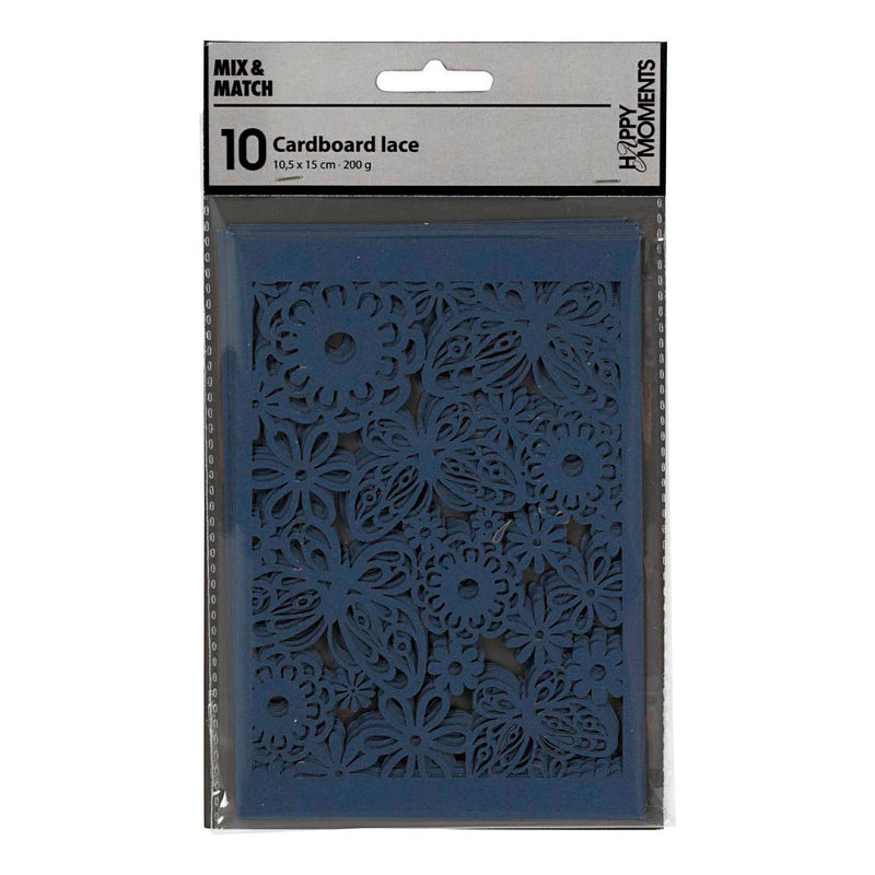 Creativ company patroonkarton, vel 10,5x15 cm, 200 gr, blauw, 10 stuk 1 doos