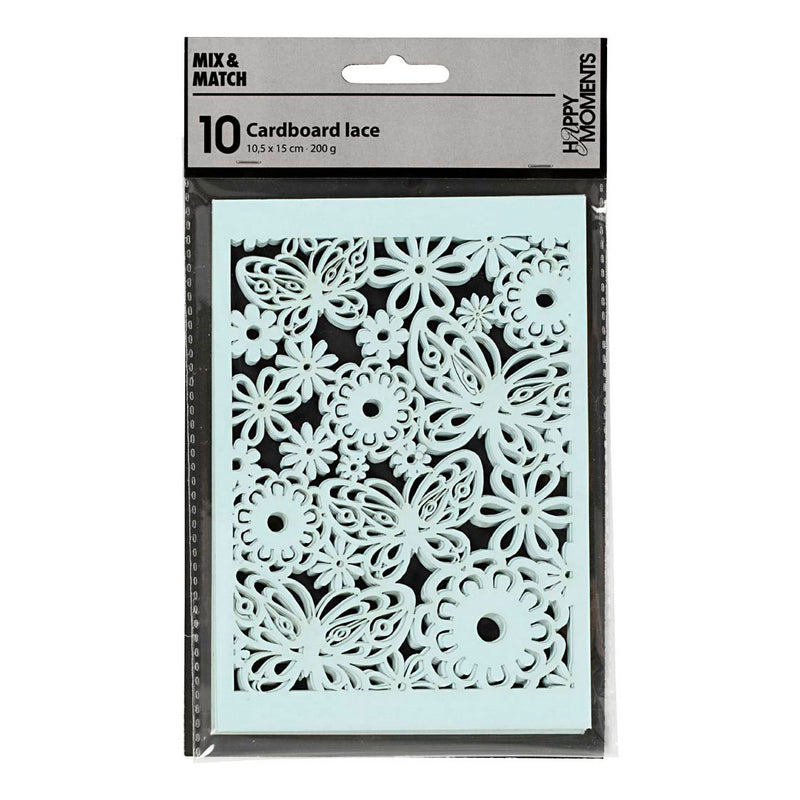 Creativ company patroonkarton, vel 10,5x15 cm, 200 gr, lichtblauw, 10 stuk 1 doos