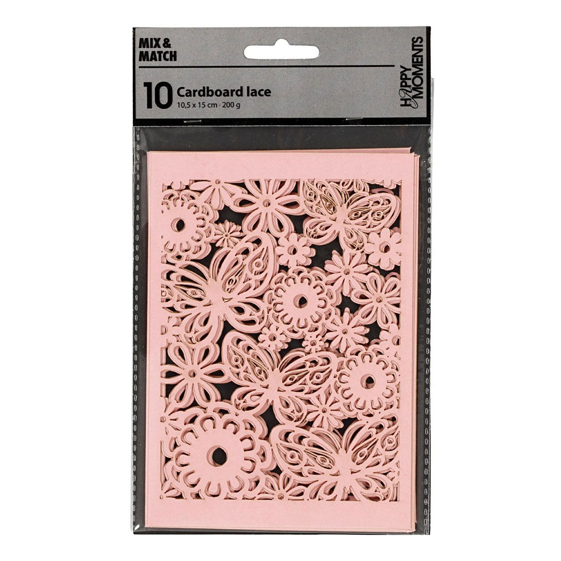 Creative Company Pattern Carton Light Rood, 10st.