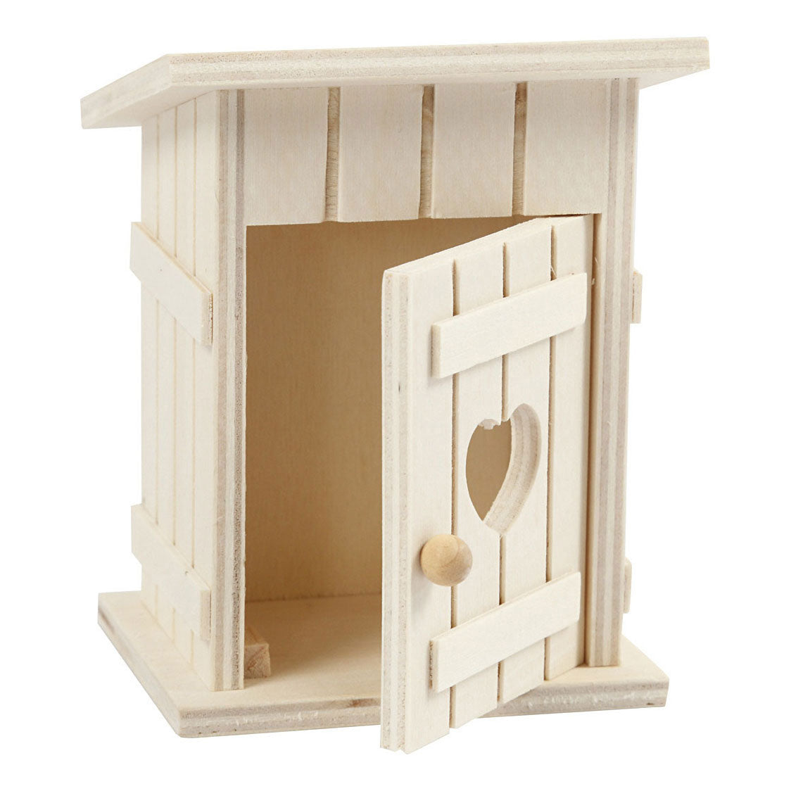 Creativ Company Wooden Mini Hoodet House, 6.5x6.5x8cm