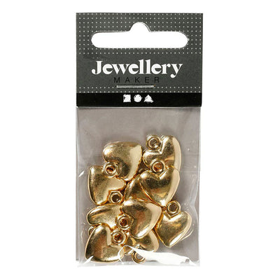 Creativ company Heart -shaped pendant gilded, 10st.