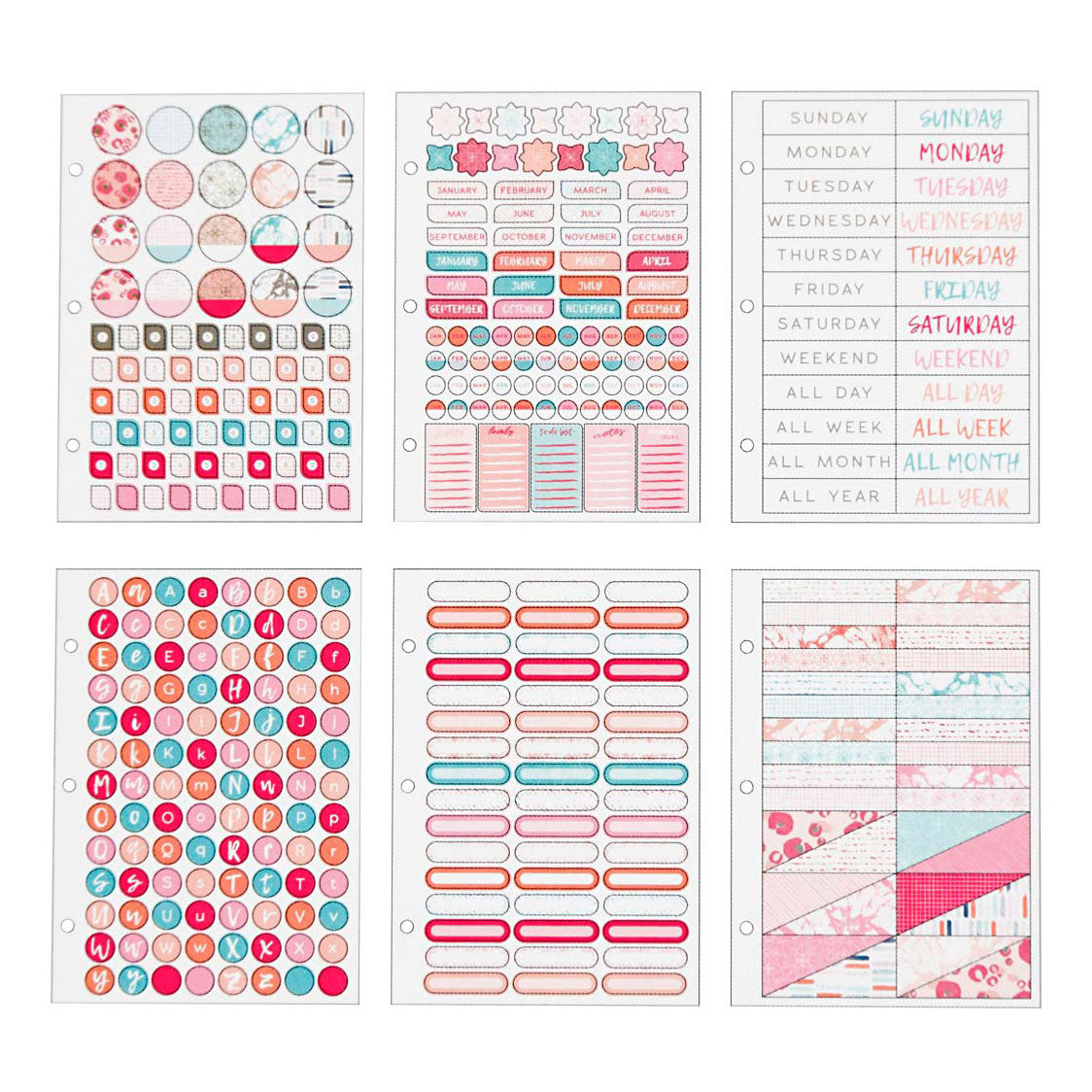Creativ company stickerboek, aquarel, a5, goud, rood, koraal, 1 stuk