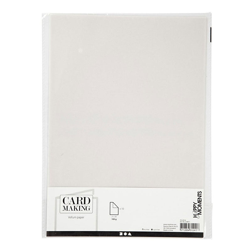 Creativ company vellumpapier, a4, vel 210x297 mm, 100 gr, off-white, 10 vel 1 doos