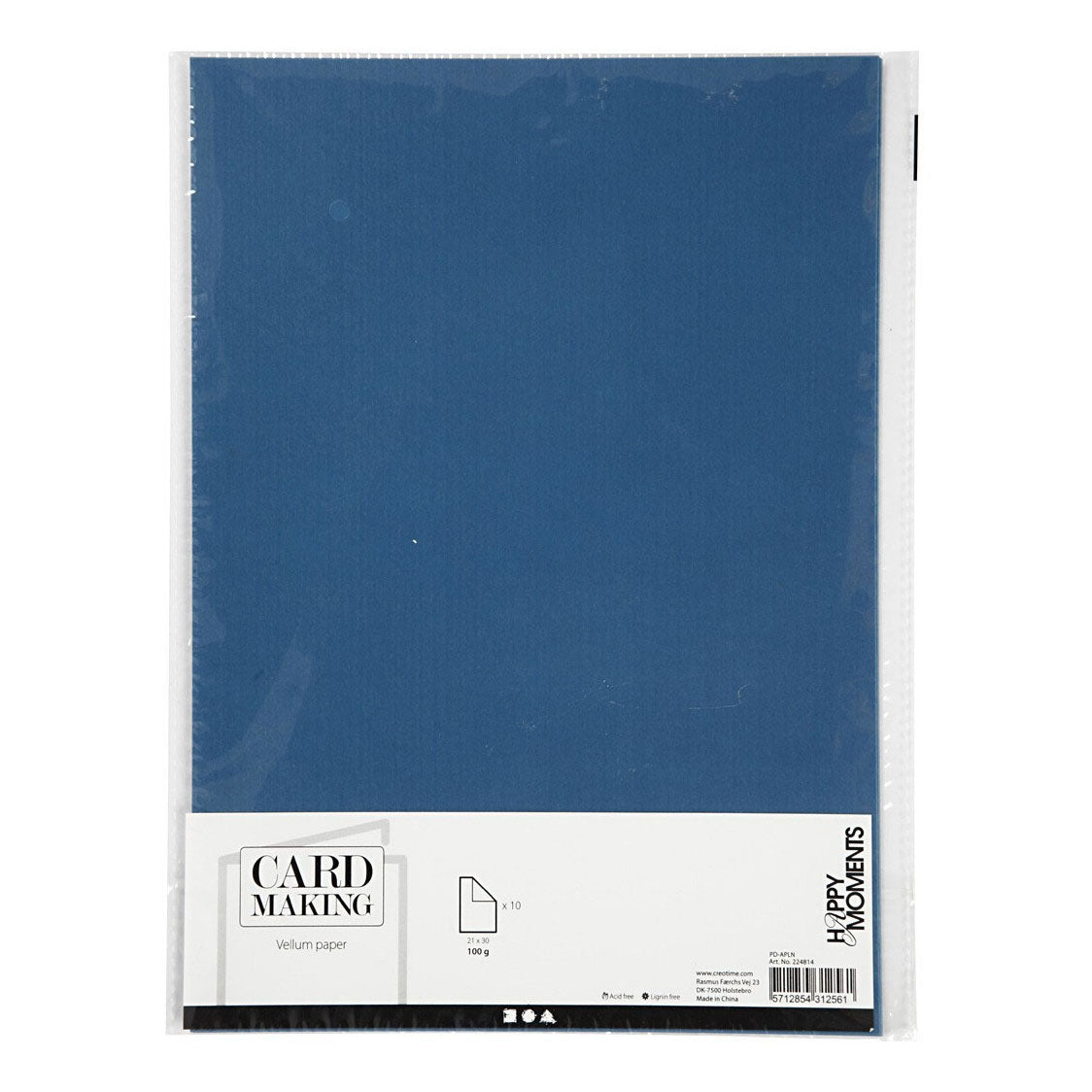 Vellumpapier, a4, vel 210x297 mm, 100 gr, blauw, 10 vel 1 doos