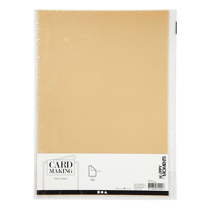 Creativ company vellumpapier, a4, vel 210x297 mm, 100 gr, naturel, 10 vel 1 doos