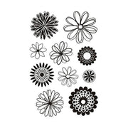 Creativ company silicone stempels bloemen, 1 vel - afbeelding 2