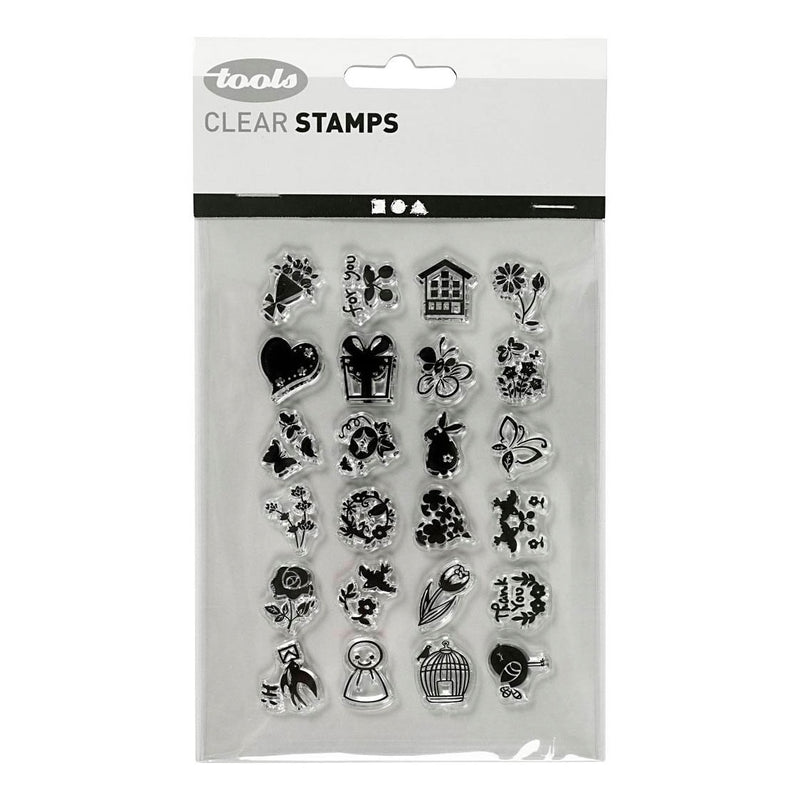 Creativ company silicone stempels, kleine lieve groetjes, vel 11x15,5 cm, 1 vel
